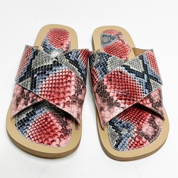 Jeffrey Campbell Cleah 2 Slide Sandal Embossed Size 7 - Picture 5 of 7